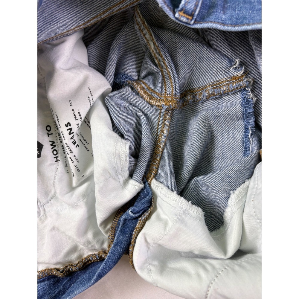 Madewell High Rise Denim Shorts Womens 29 Hemp Raw Hem Classic Coastal Everyday - Picture 8 of 9